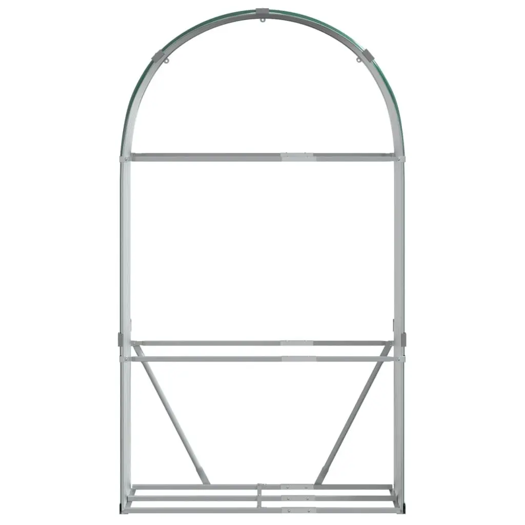 Log Holder Outdoor Green Galvanised Steel 120W x 45D x 210H cm