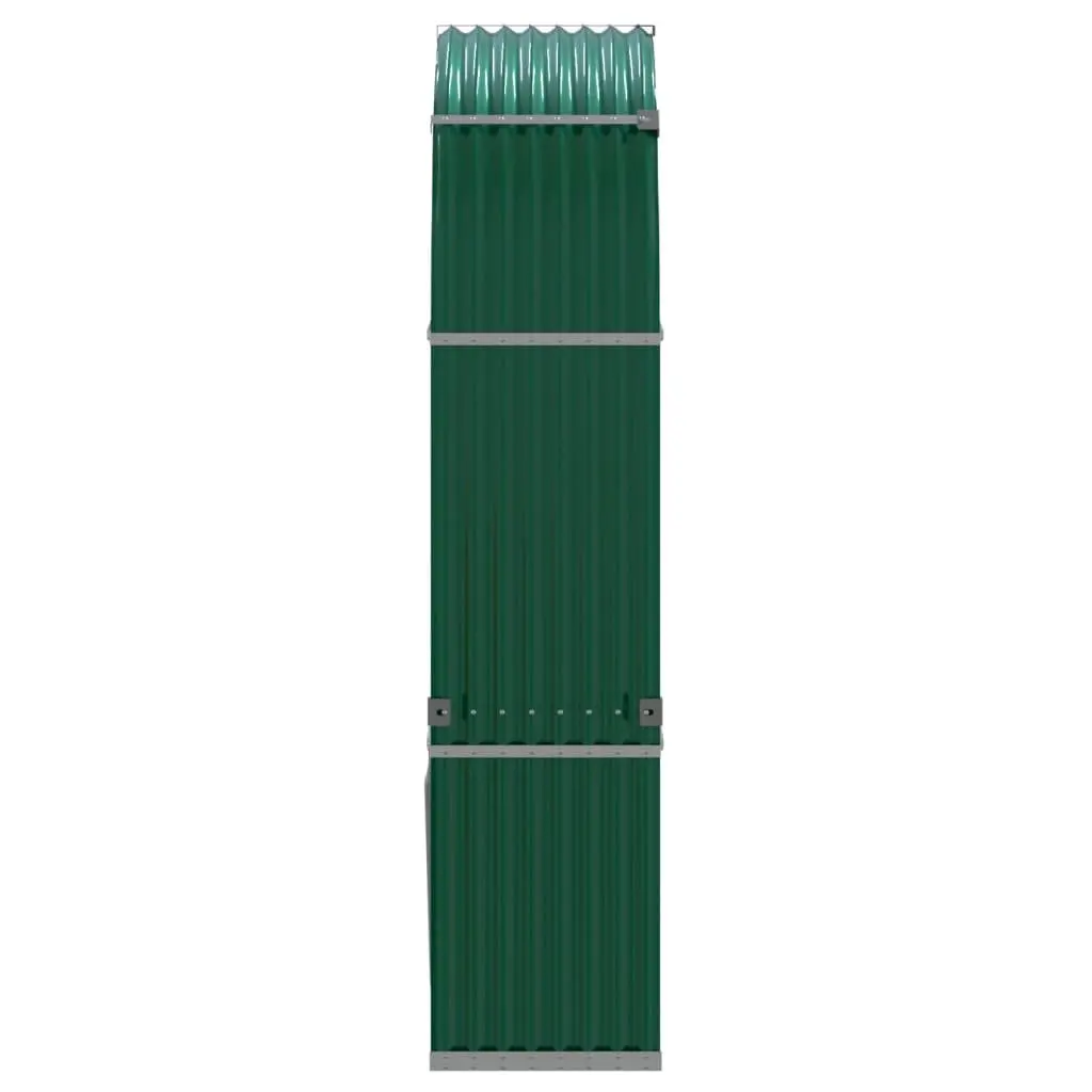 Log Holder Outdoor Green Galvanised Steel 120W x 45D x 210H cm