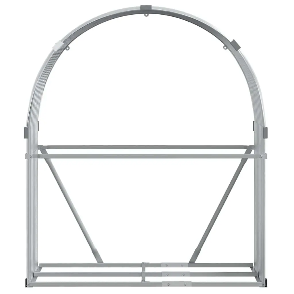 Log Holder Rack Outdoor Firewood Storage Galvanised Steel 120 x 45 x 140 cm