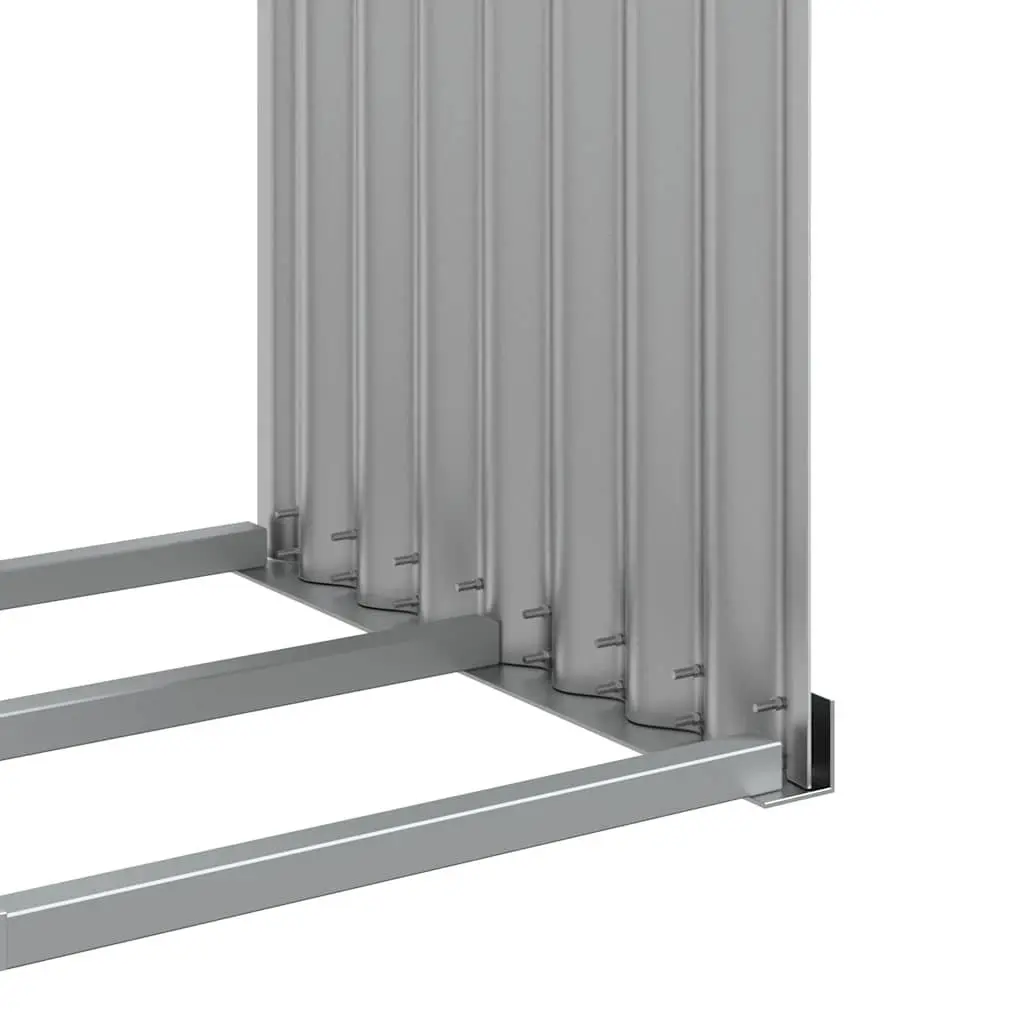 Log Holder Outdoor Wood Storage 120x45x210cm Grey