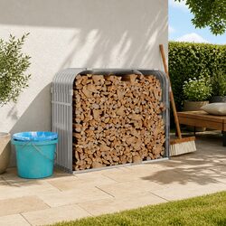 Galvanised Steel Log Holder – Dimensions 120 x 45 x 100 cm