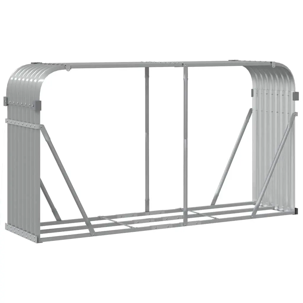 Log Holder Rack Outdoor Firewood Storage 180x45x100 cm Galvanised Steel