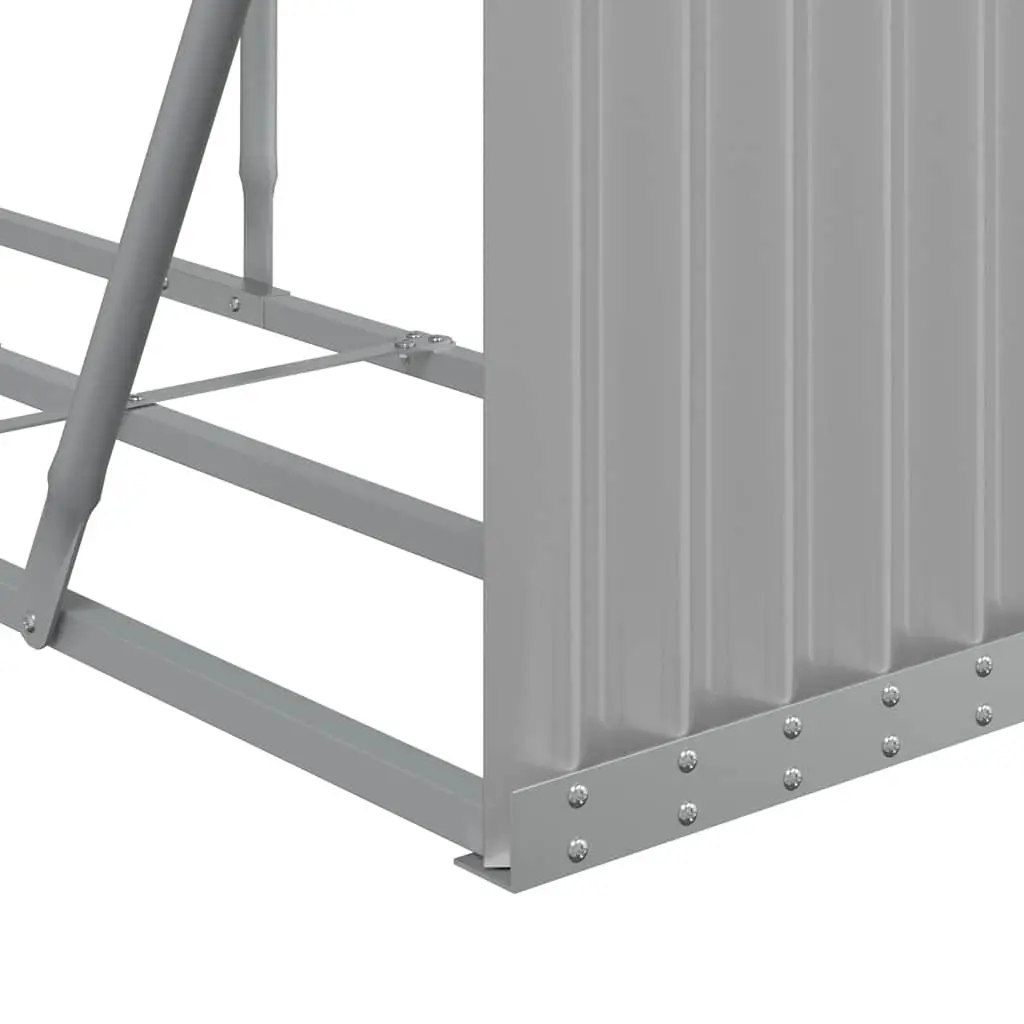 Log Holder Rack Outdoor Firewood Storage 180x45x100 cm Galvanised Steel