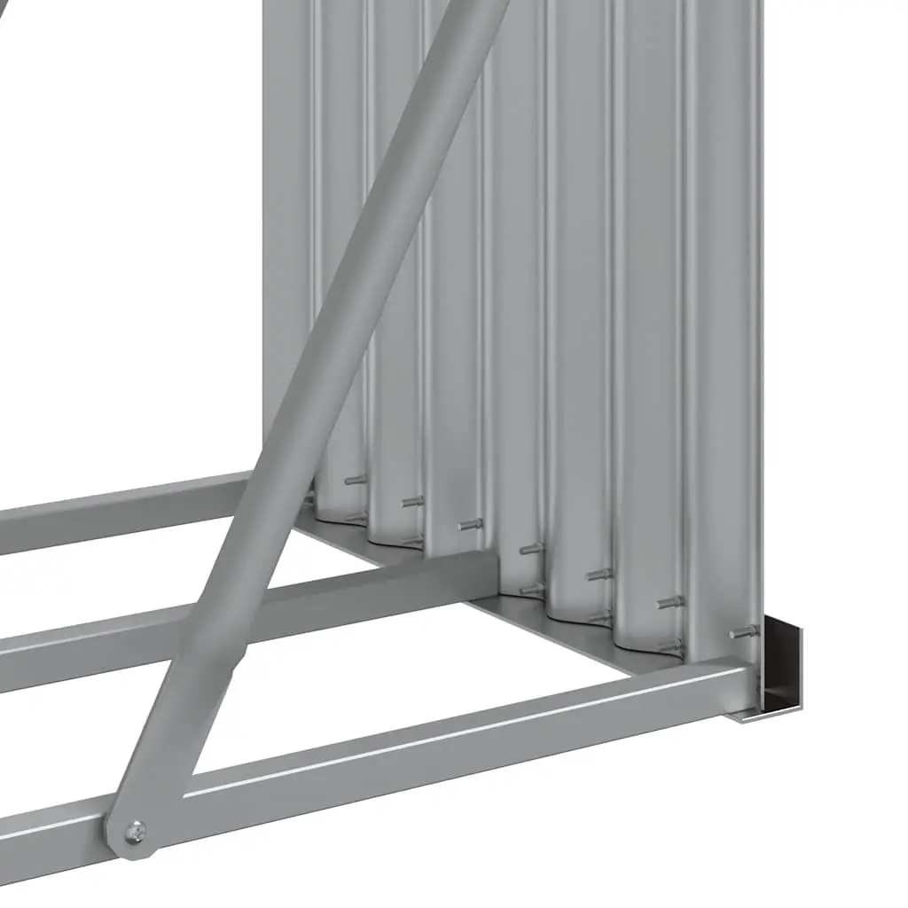 Log Holder Rack Outdoor Firewood Storage 180x45x100 cm Galvanised Steel