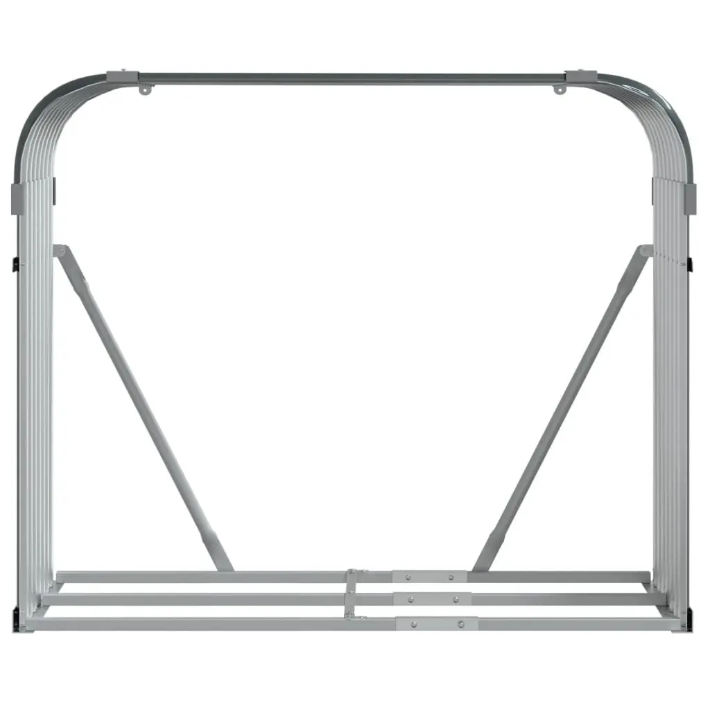 Log Holder Indoor Outdoor Anthracite Galvanised Steel 120 x 45 x 100 cm