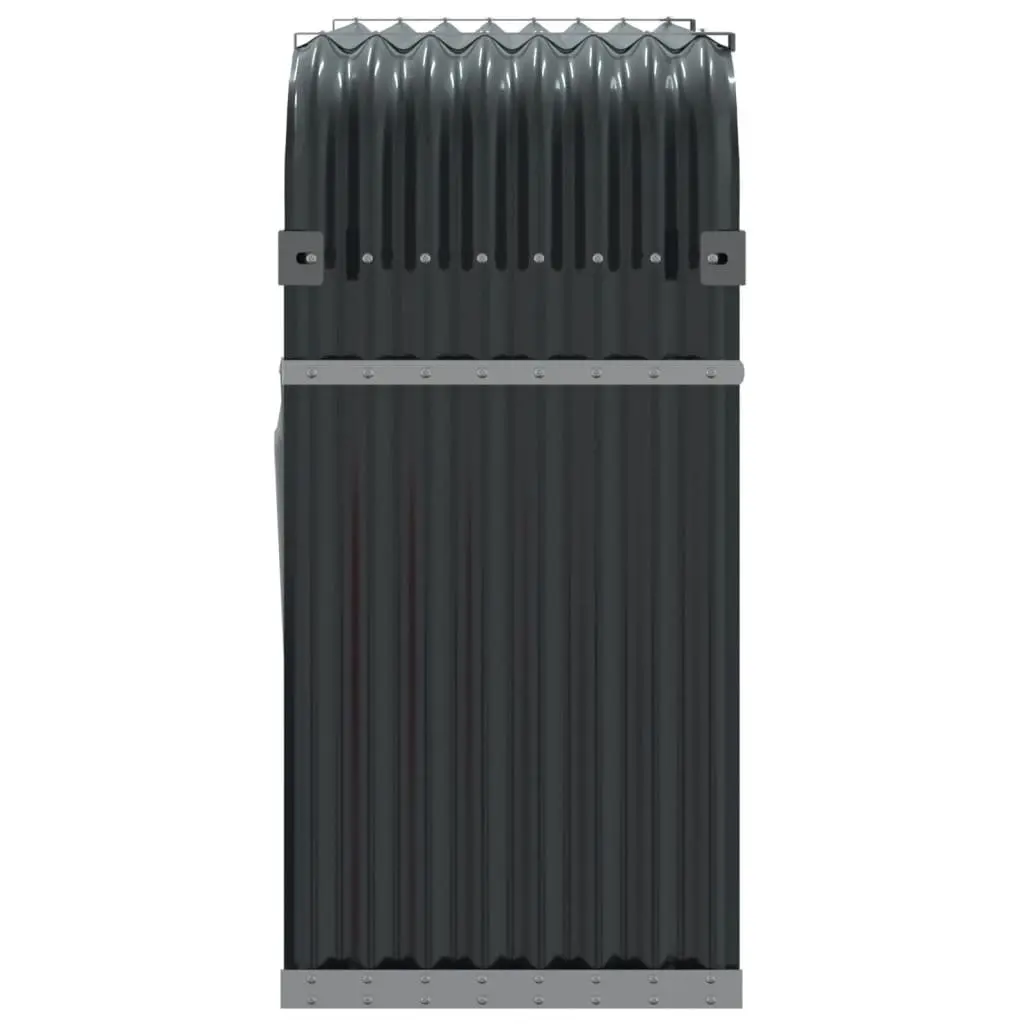 Log Holder Indoor Outdoor Anthracite Galvanised Steel 120 x 45 x 100 cm