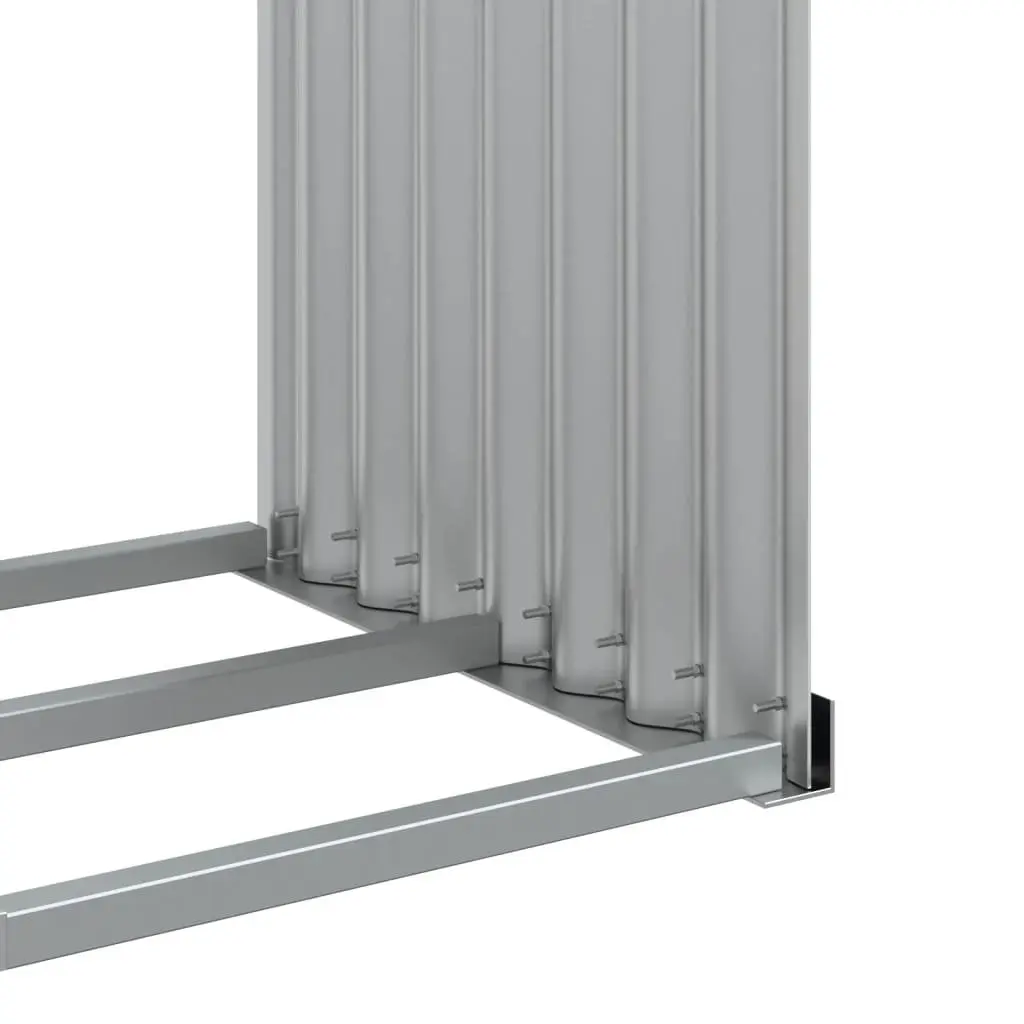 Log Holder Indoor Outdoor Anthracite Galvanised Steel 120 x 45 x 100 cm