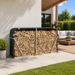 Log Holder Specifications: Anthracite Steel Firewood Rack