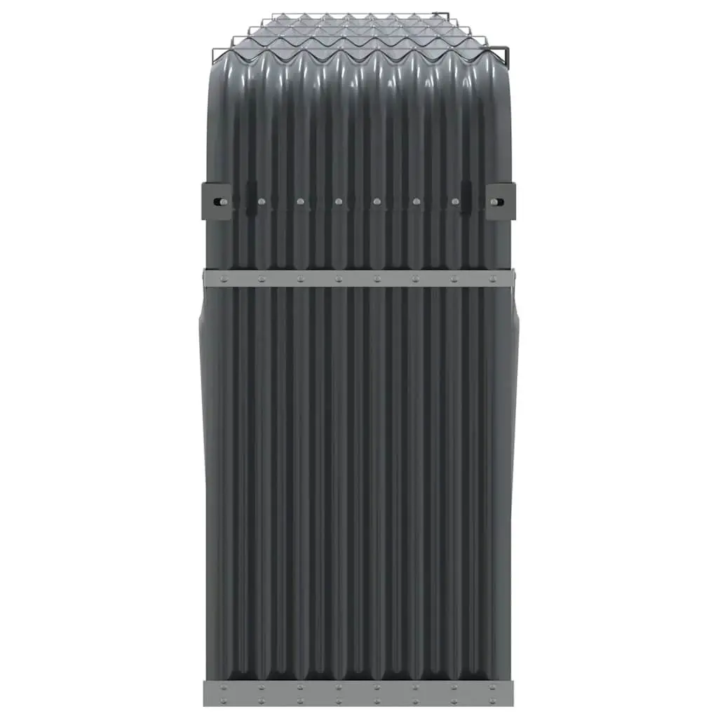 Log Holder Outdoor Wall Mount Anthracite Galvanised Steel 300 x 45 x 100 cm