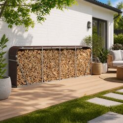 Log Holder Specifications: Galvanised Steel, 300x45x100cm