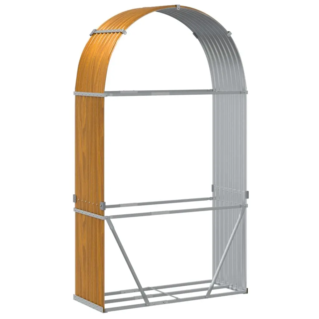 Log Holder for Firewood Storage Outdoor 120x45x210 cm Galvanised Steel