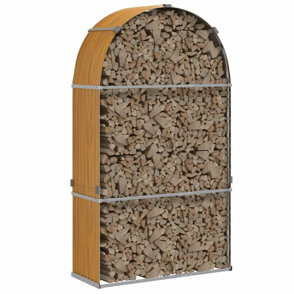 Log Holder for Firewood Storage Outdoor 120x45x210 cm Galvanised Steel