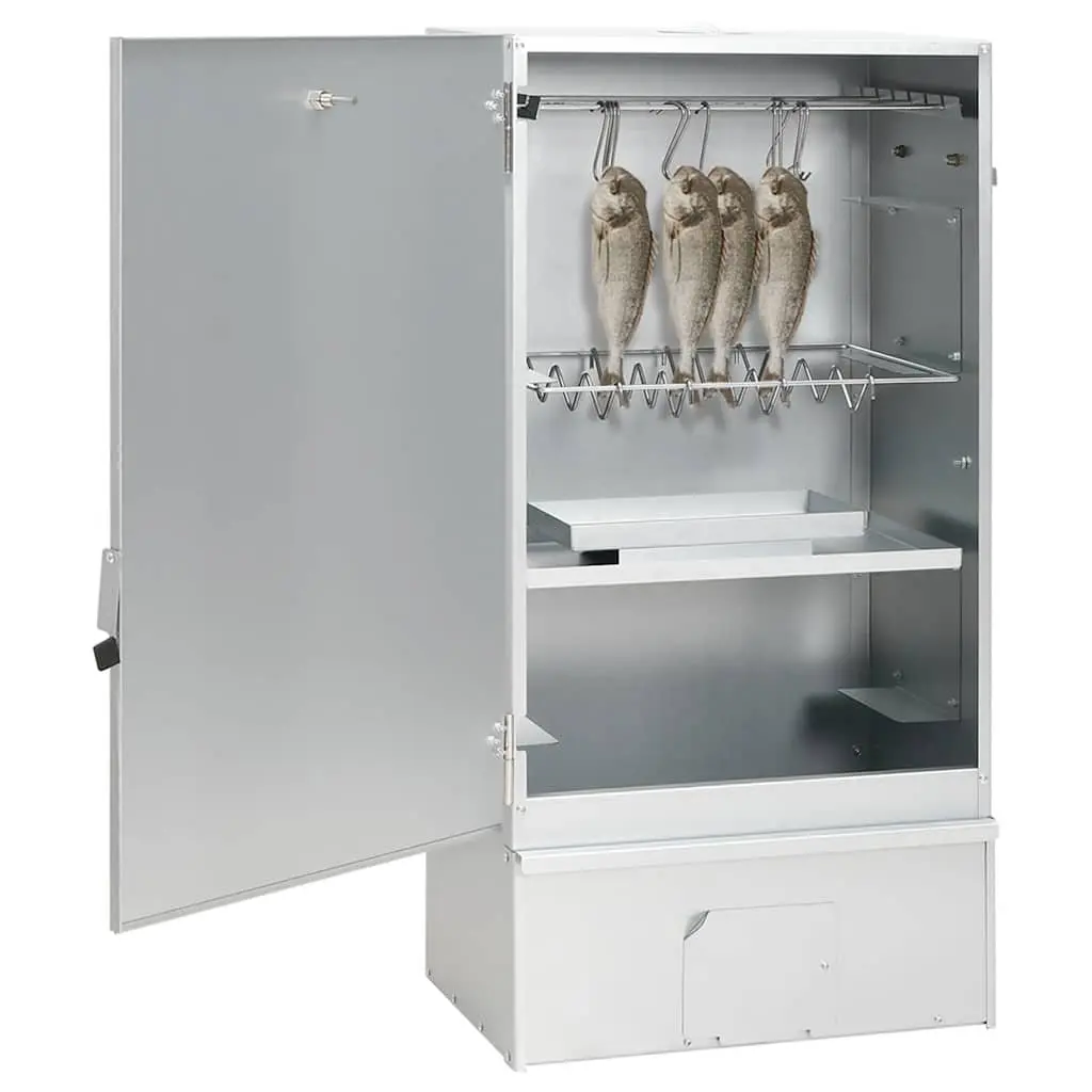 BBQ Smoker Grill Outdoor Garden 44.5 x 29 x 83 cm Galvanised Steel