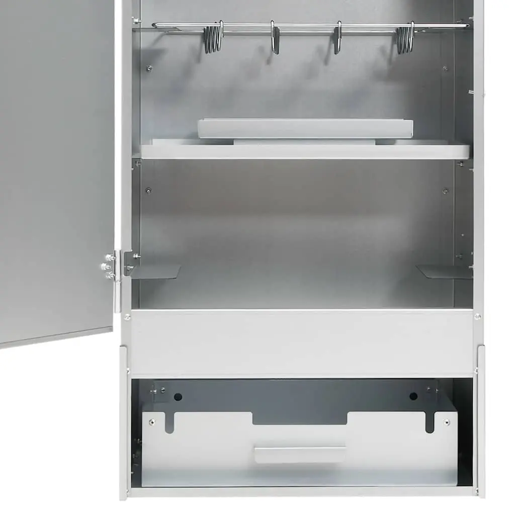 BBQ Smoker Grill Outdoor Garden 44.5 x 29 x 83 cm Galvanised Steel