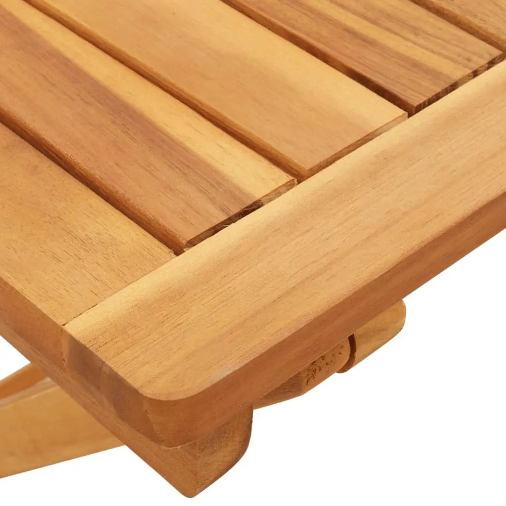 Acacia Wood Folding Table Outdoor Use 50x50x50 cm Brown Garden Patio Furniture
