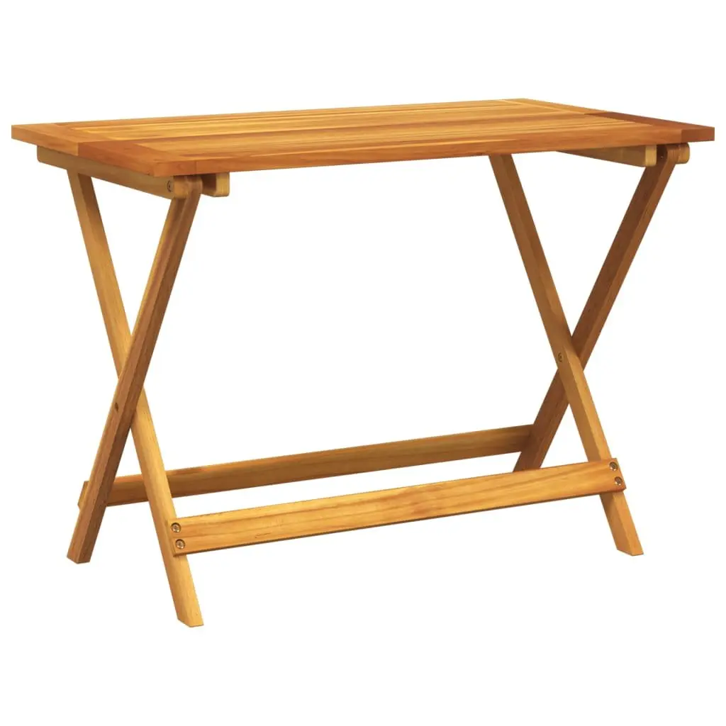 Folding Garden Table 90x52.5x65cm Solid Wood Acacia Brown Outdoor Patio Dining