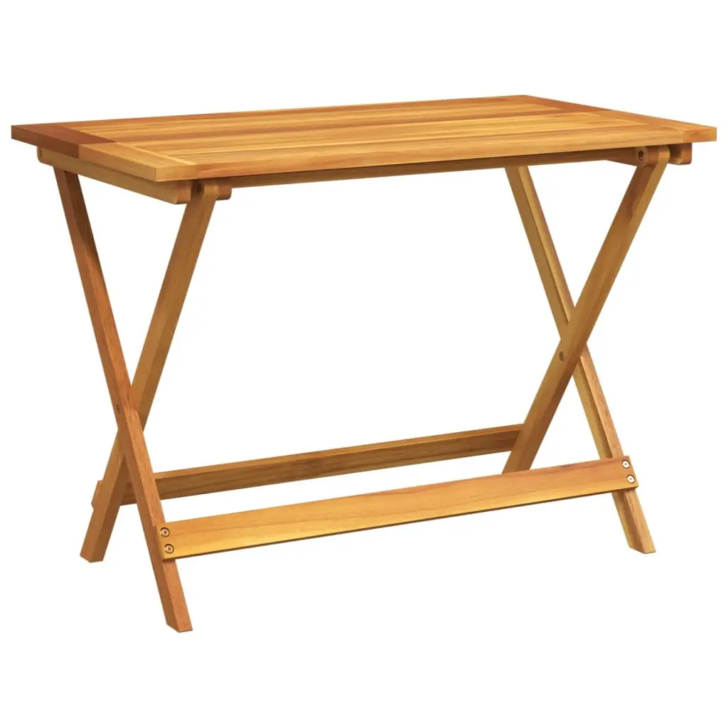 Folding Garden Table 90x52.5x65cm Solid Wood Acacia Brown Outdoor Patio Dining