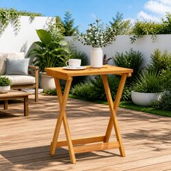 Folding Garden Table Dimensions 50x36x60 cm, Acacia Wood