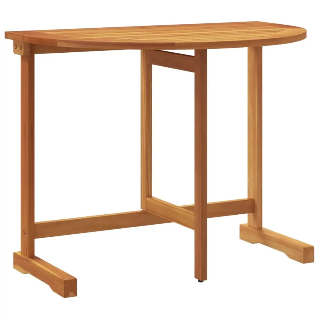 Folding Balcony Table 90x60x72cm Outdoor Garden Patio Furniture Brown Wood