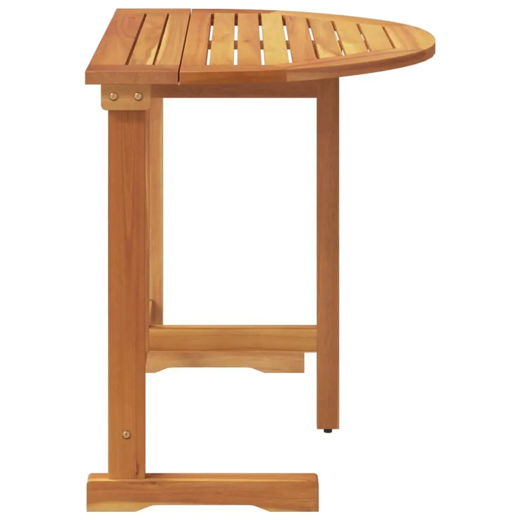 Folding Balcony Table 90x60x72cm Outdoor Garden Patio Furniture Brown Wood