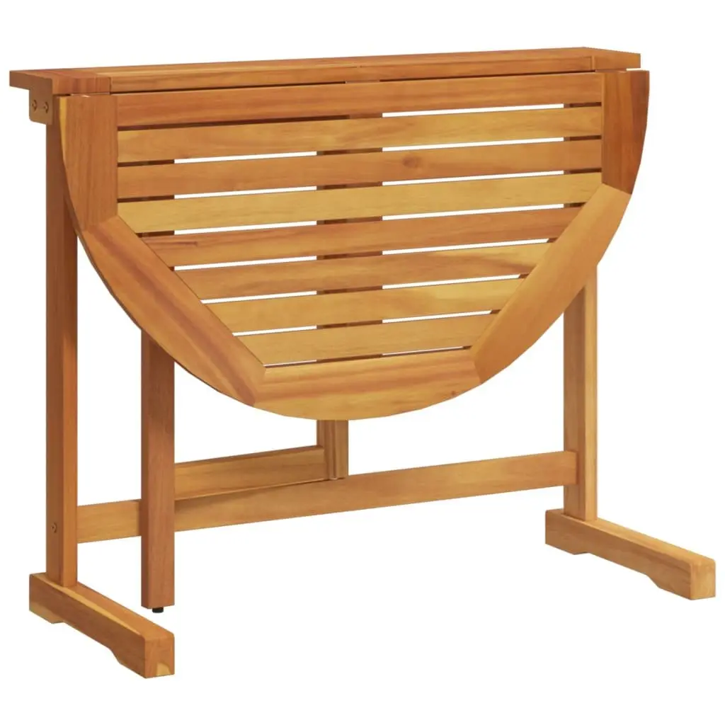 Folding Balcony Table 90x60x72cm Outdoor Garden Patio Furniture Brown Wood