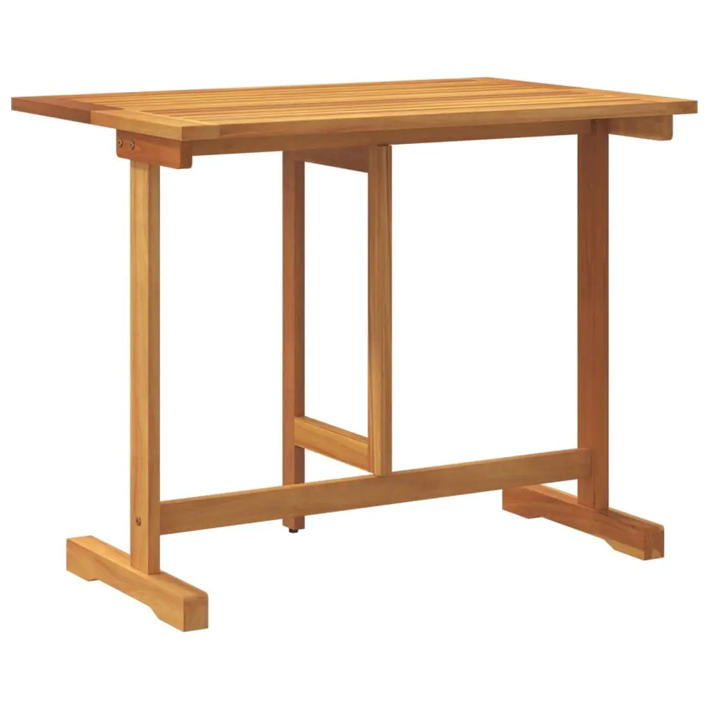 Folding Balcony Table 90x60x72cm Outdoor Garden Patio Bistro Brown Wood
