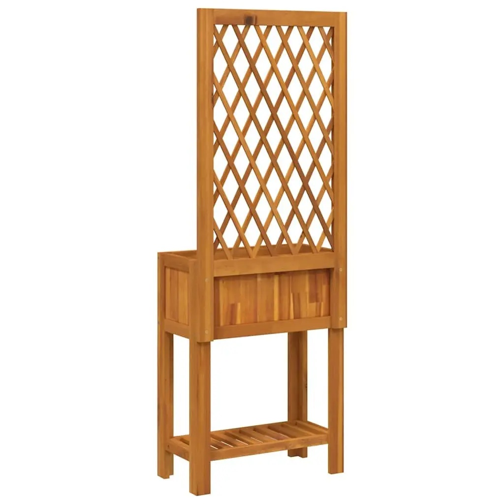 Wooden Planter with Integrated Trellis 55x29.5x152cm