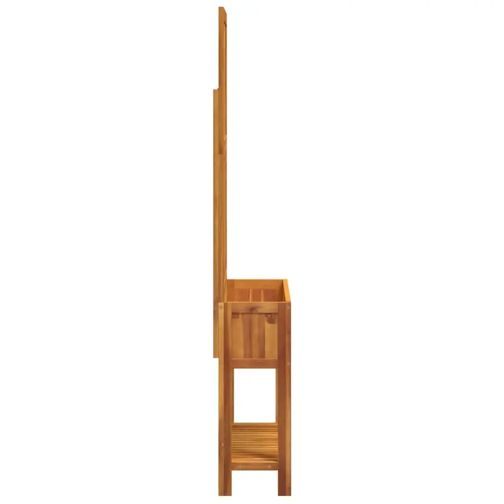 Wooden Planter with Trellis Shelf Garden Patio Outdoor Standing Tall Acacia