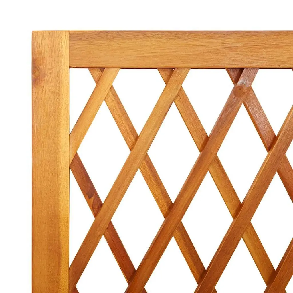 Wooden Planter with Trellis Shelf Garden Patio Outdoor Standing Tall Acacia