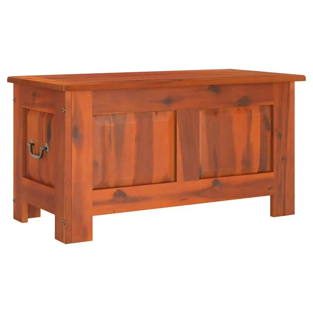 Storage Chest with Lid Brown Solid Wood Box Bedroom Living Room Organiser