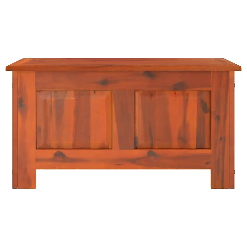 Storage Chest with Lid Brown Solid Wood Box Bedroom Living Room Organiser