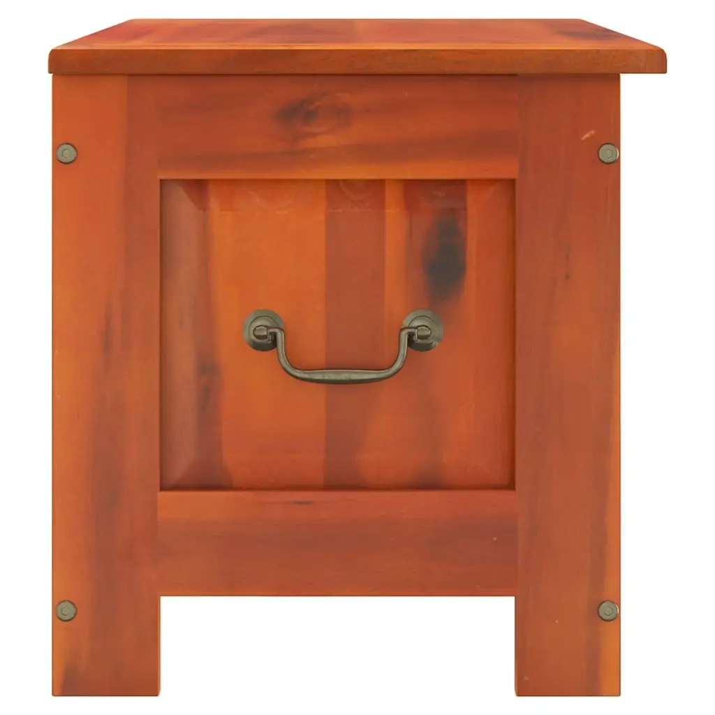 Storage Chest with Lid Brown Solid Wood Box Bedroom Living Room Organiser