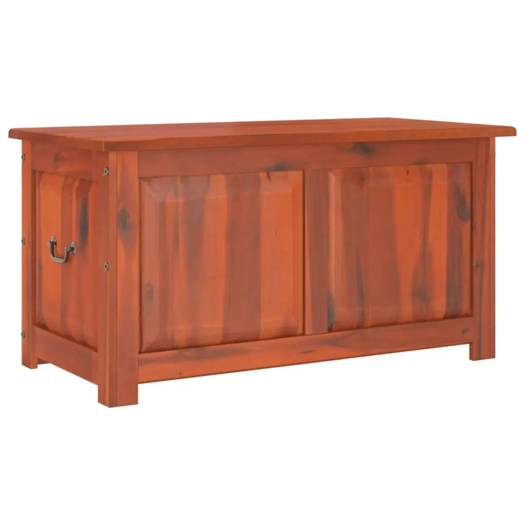 Brown Solid Acacia Wood Storage Chest