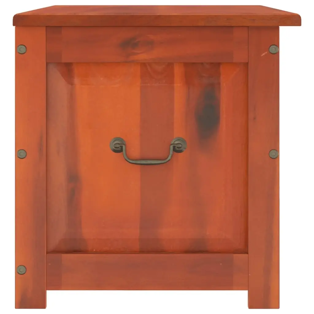 Brown Solid Acacia Wood Storage Chest