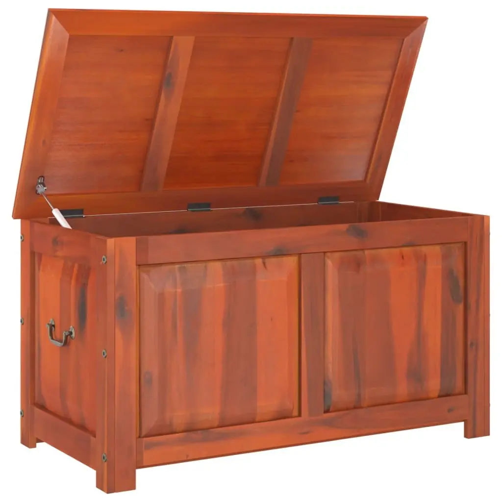 Brown Solid Acacia Wood Storage Chest