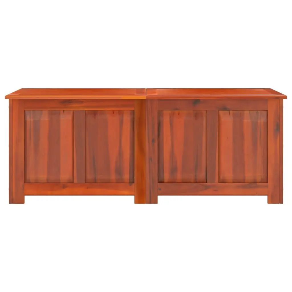 Solid Acacia Wood Storage Box with Hinged Lid