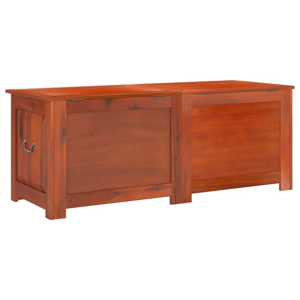 Solid Acacia Wood Storage Box with Hinged Lid
