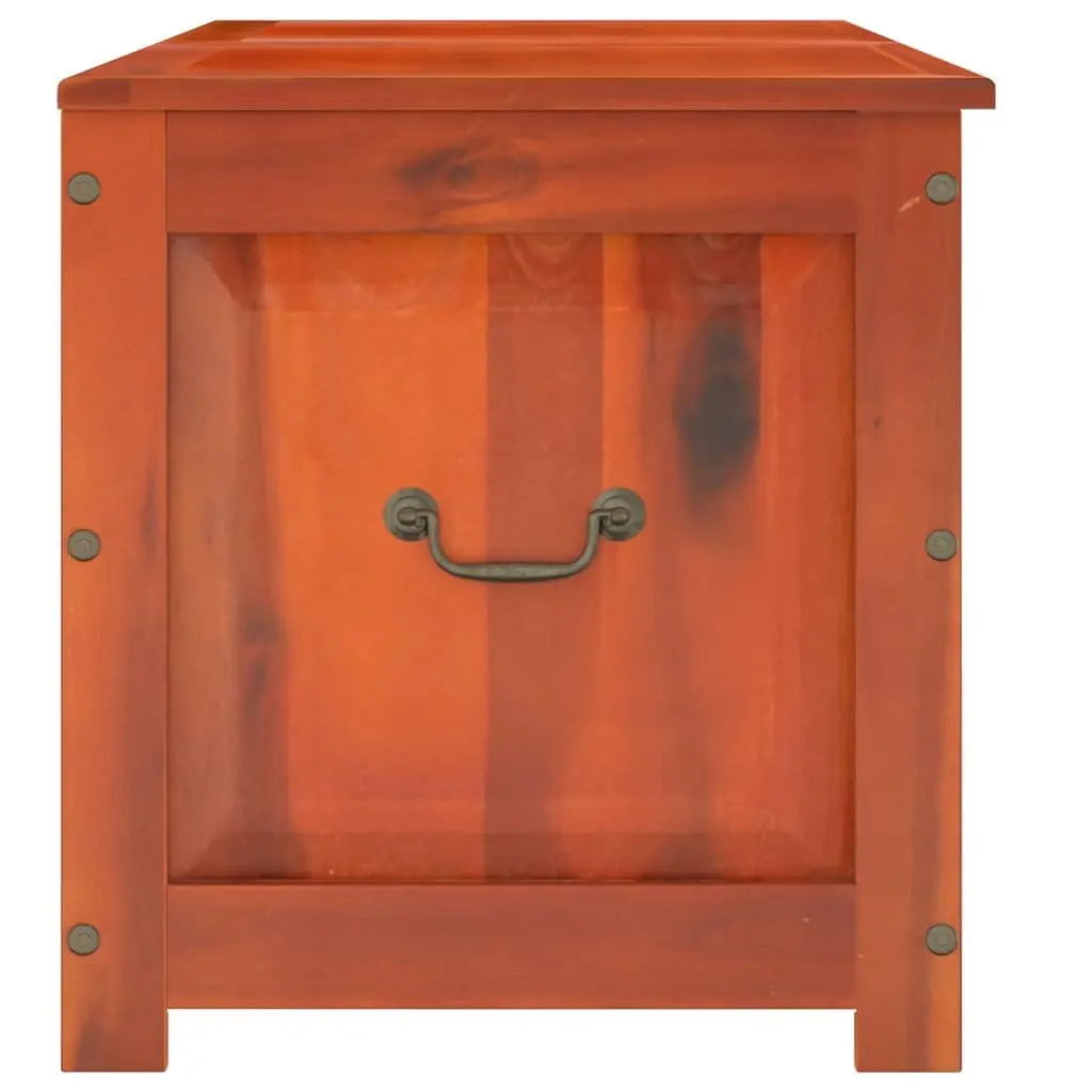 Solid Acacia Wood Storage Box with Hinged Lid