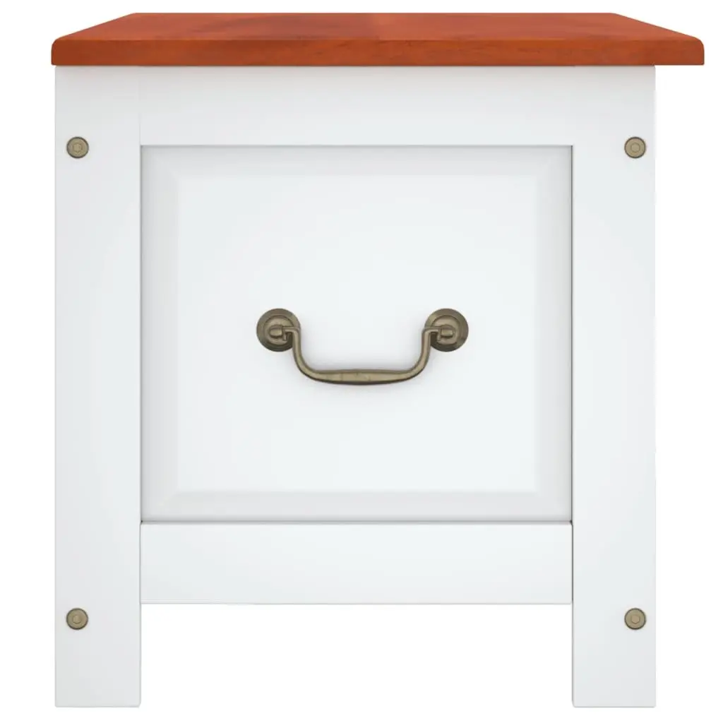 Storage Chest with Lid White Solid Wood Acacia Living Room Bedroom
