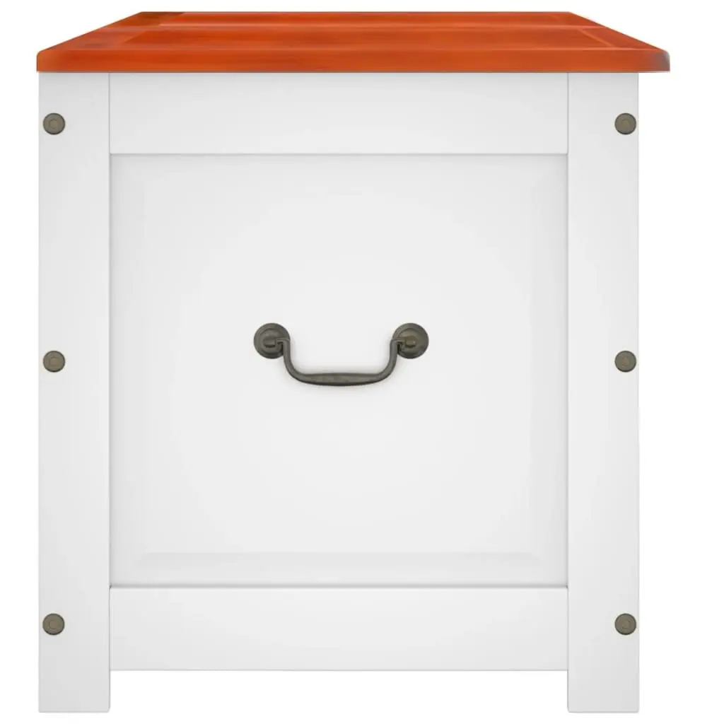 Storage Chest Living Room White Solid Wood Acacia Box Organiser