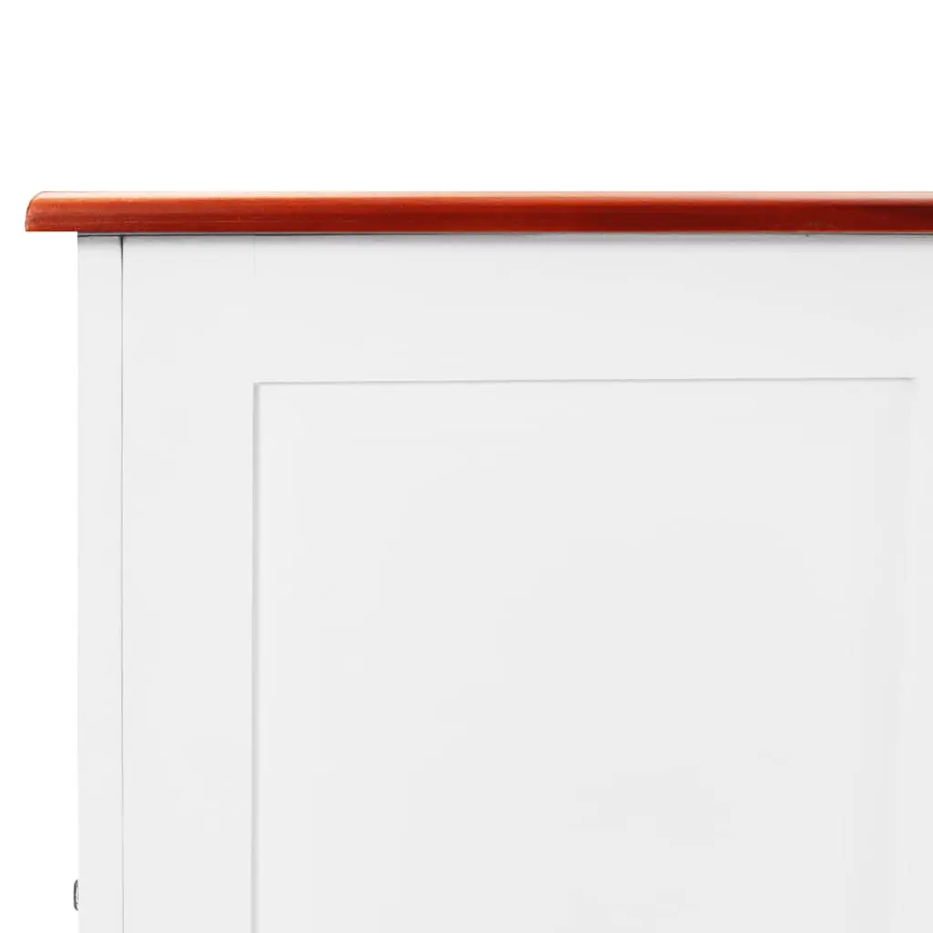 Storage Chest Living Room White Solid Wood Acacia Box Organiser