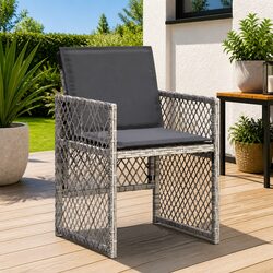 Specifications of Grey Poly Rattan Garden Chairs - 4 Pack