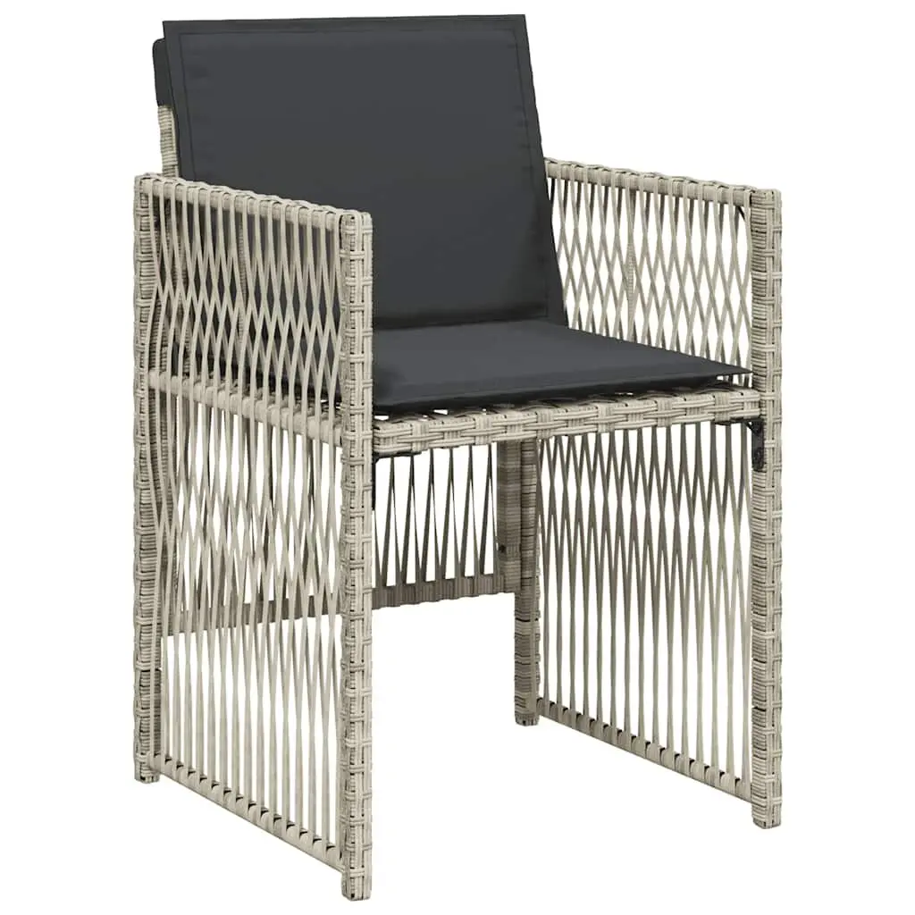 Outdoor Garden Chairs Set 4 Piece Grey Patio Seating