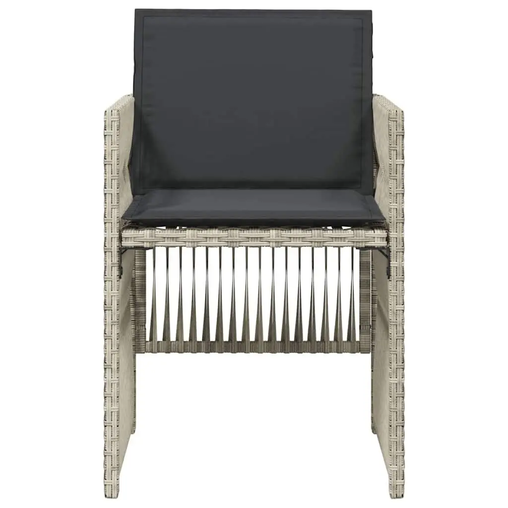 Outdoor Garden Chairs Set 4 Piece Grey Patio Seating