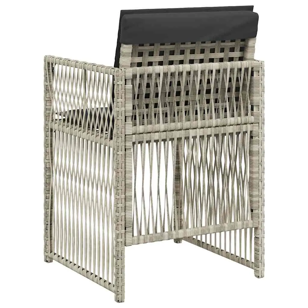 Outdoor Garden Chairs Set 4 Piece Grey Patio Seating