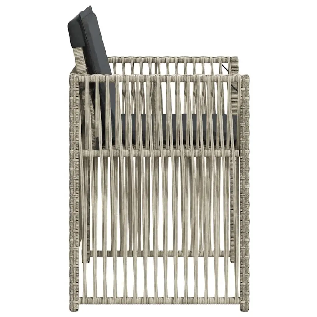 Outdoor Garden Chairs Set 4 Piece Grey Patio Seating