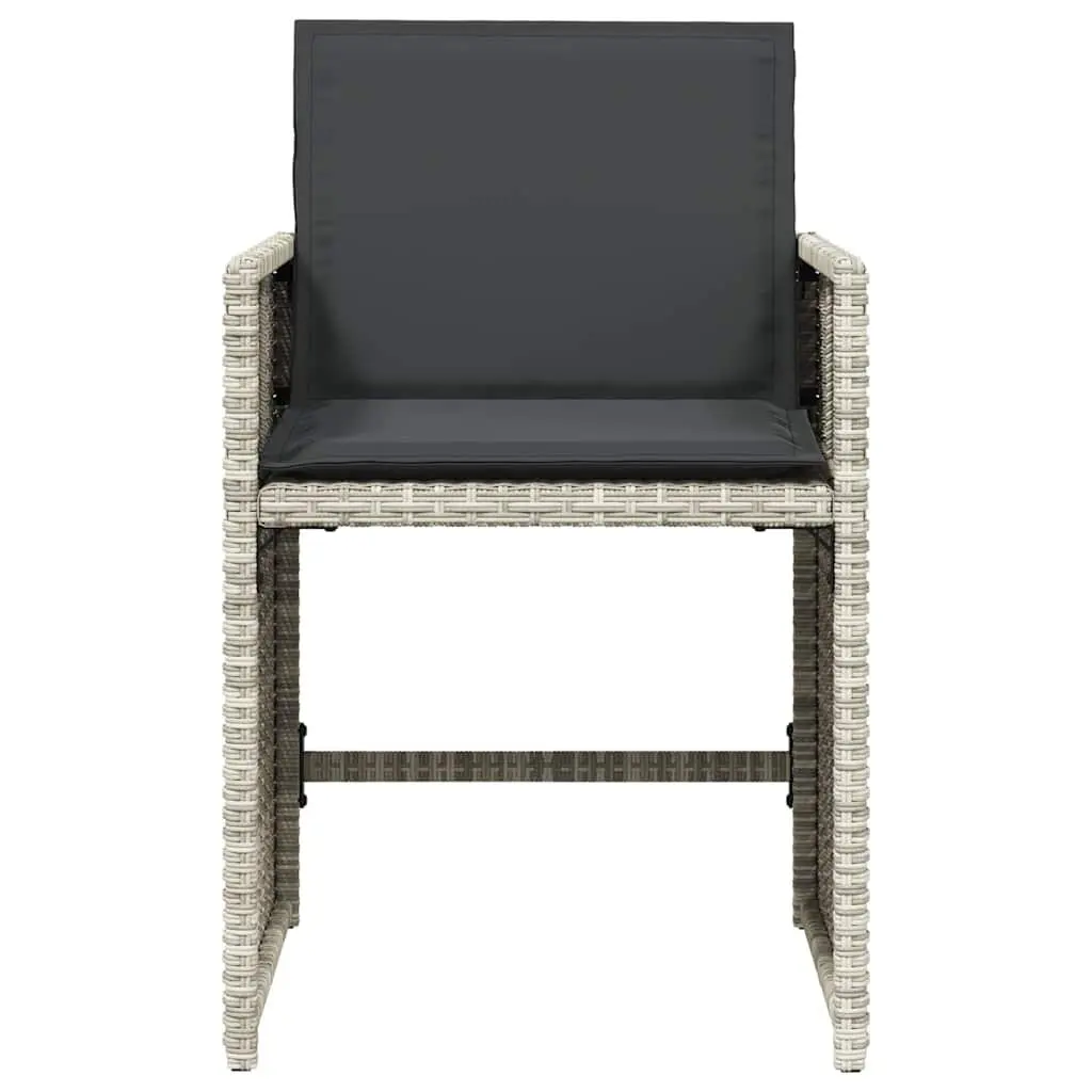 Garden Chairs Outdoor Seating 4 Piece Grey Poly Rattan