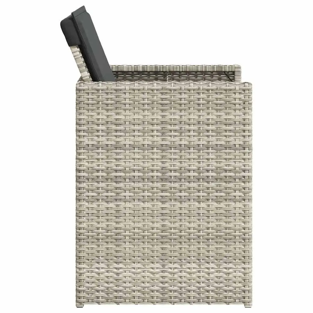 Garden Chairs Outdoor Seating 4 Piece Grey Poly Rattan