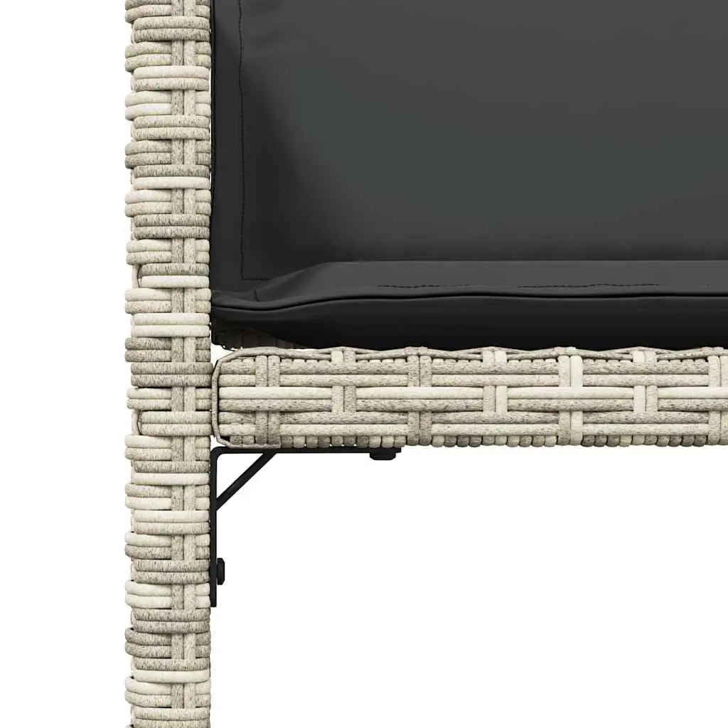 Garden Chairs Outdoor Seating 4 Piece Grey Poly Rattan