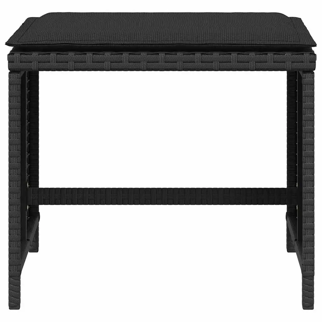 Garden Stools Set for Outdoor Use 4 Piece Black